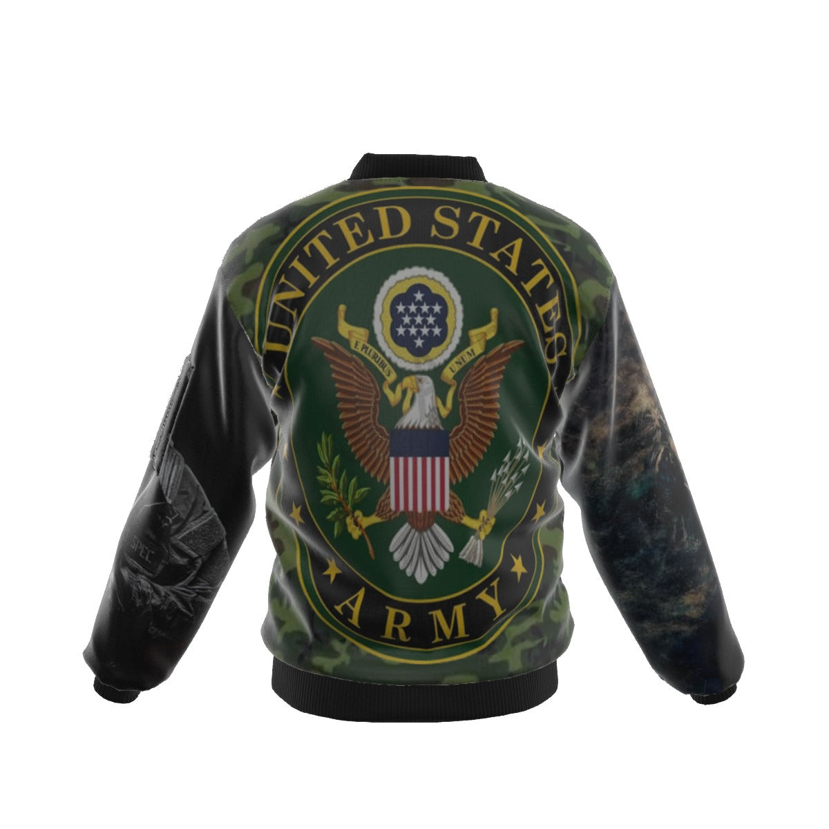 All-Over Print Men's Jacket With Sleeve Pocket