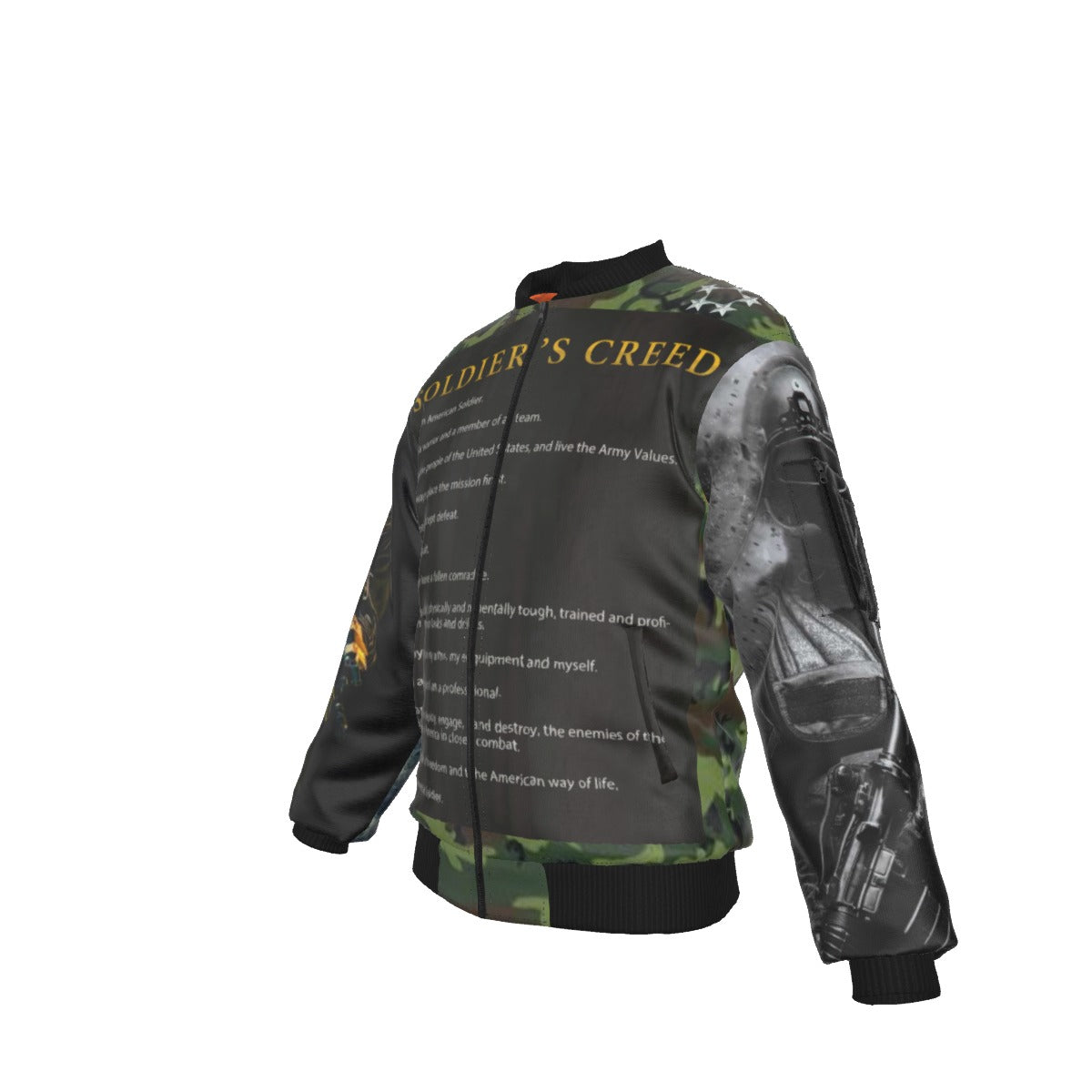 All-Over Print Men's Jacket With Sleeve Pocket
