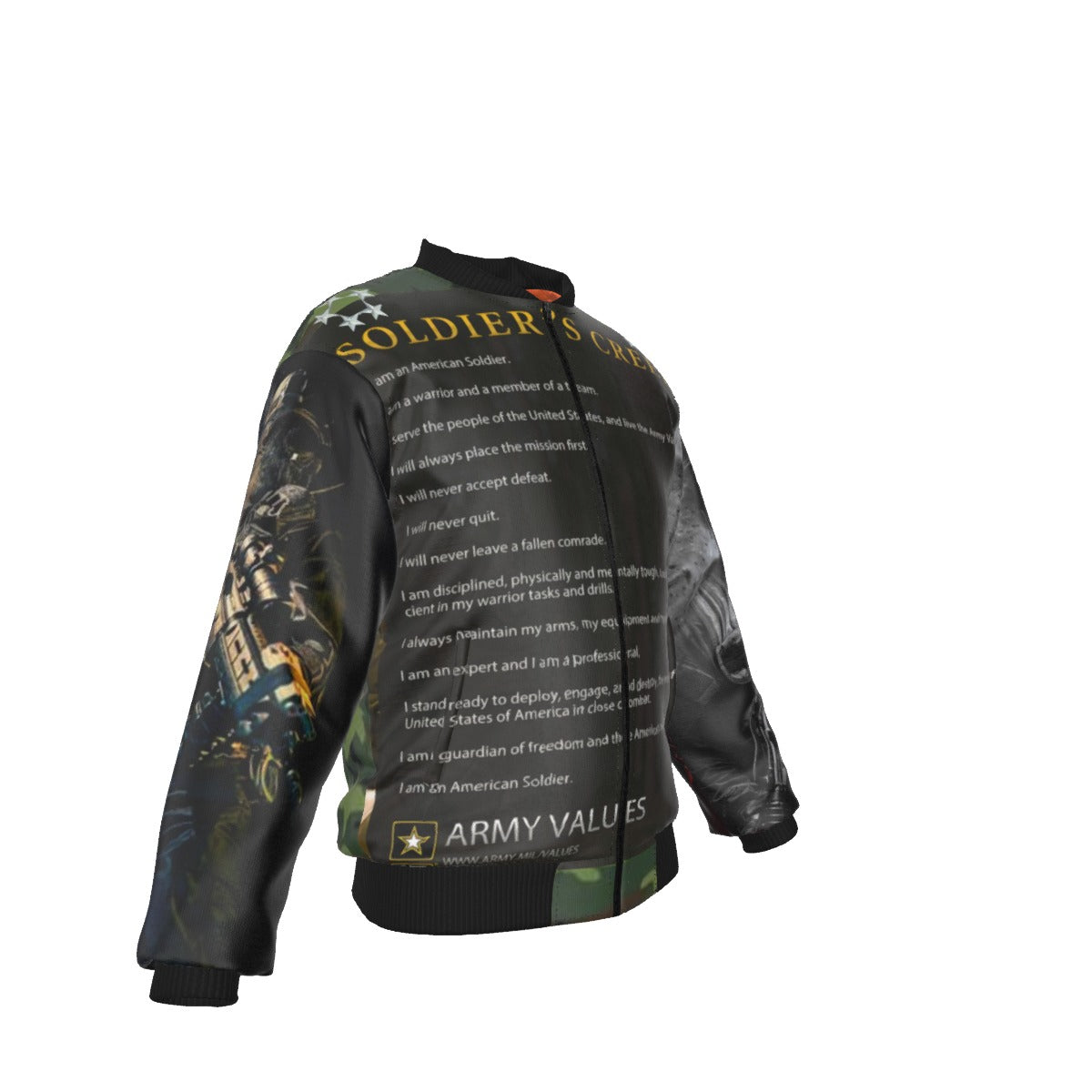 All-Over Print Men's Jacket With Sleeve Pocket