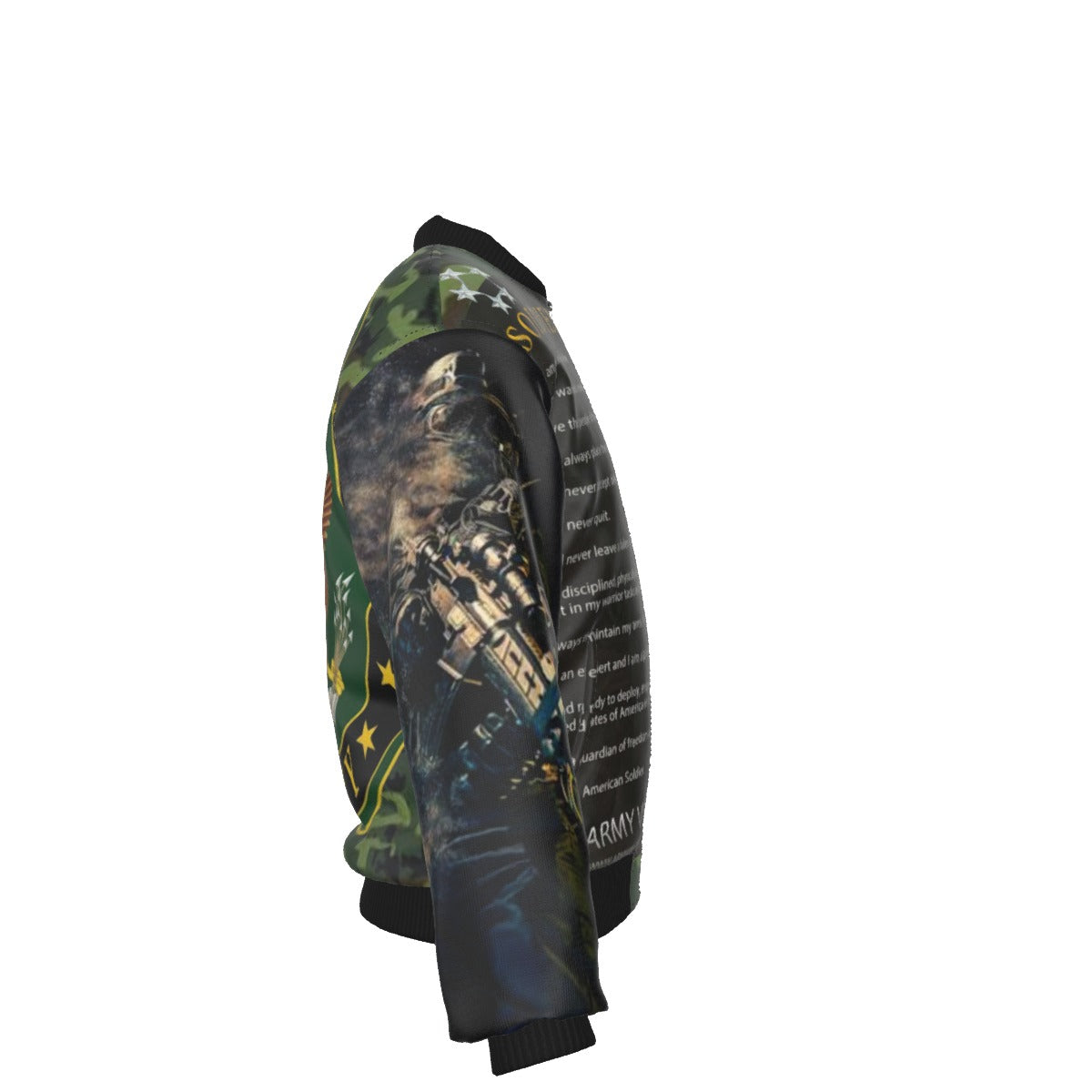 All-Over Print Men's Jacket With Sleeve Pocket