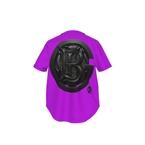 All-Over Print Men's Short Sleeve Baseball Jersey With Pinstripes