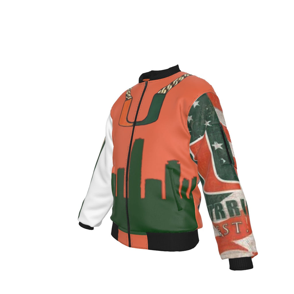 All-Over Print Men's Jacket With Sleeve Pocket