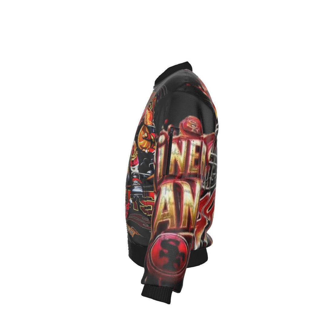All-Over Print Men's Jacket With Sleeve Pocket