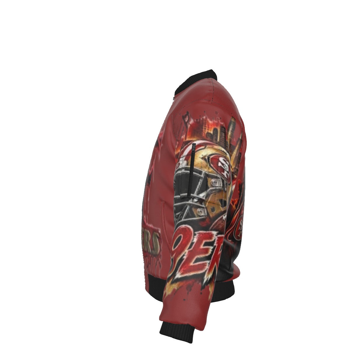 All-Over Print Men's Jacket With Sleeve Pocket