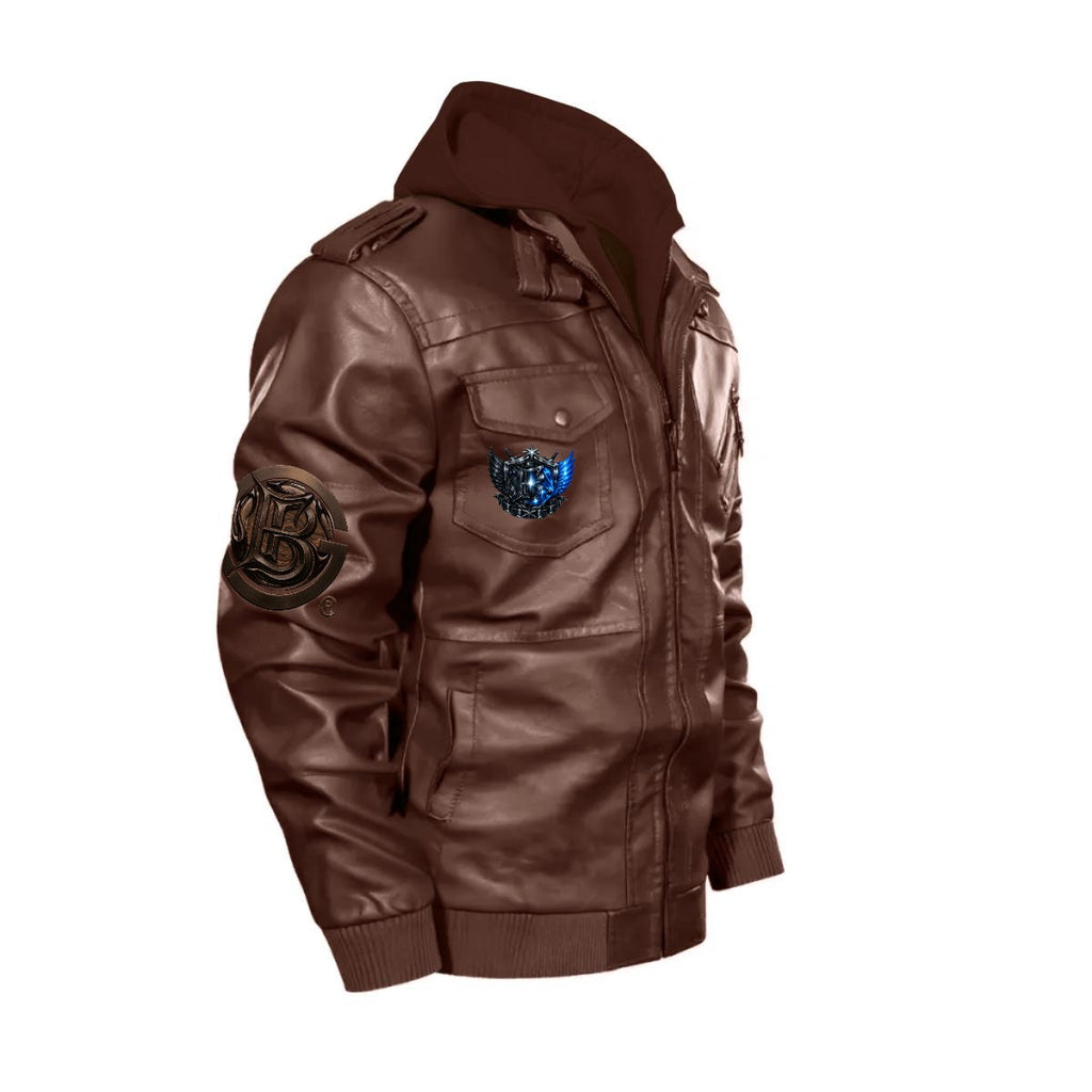 Men's Zip Leather Jacket |DTF
