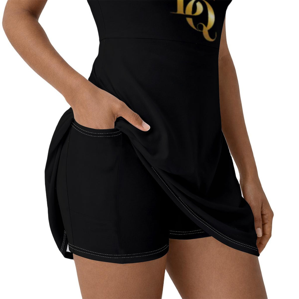 Women’s Athletic Dress With Built‑In Shorts by Black Queen