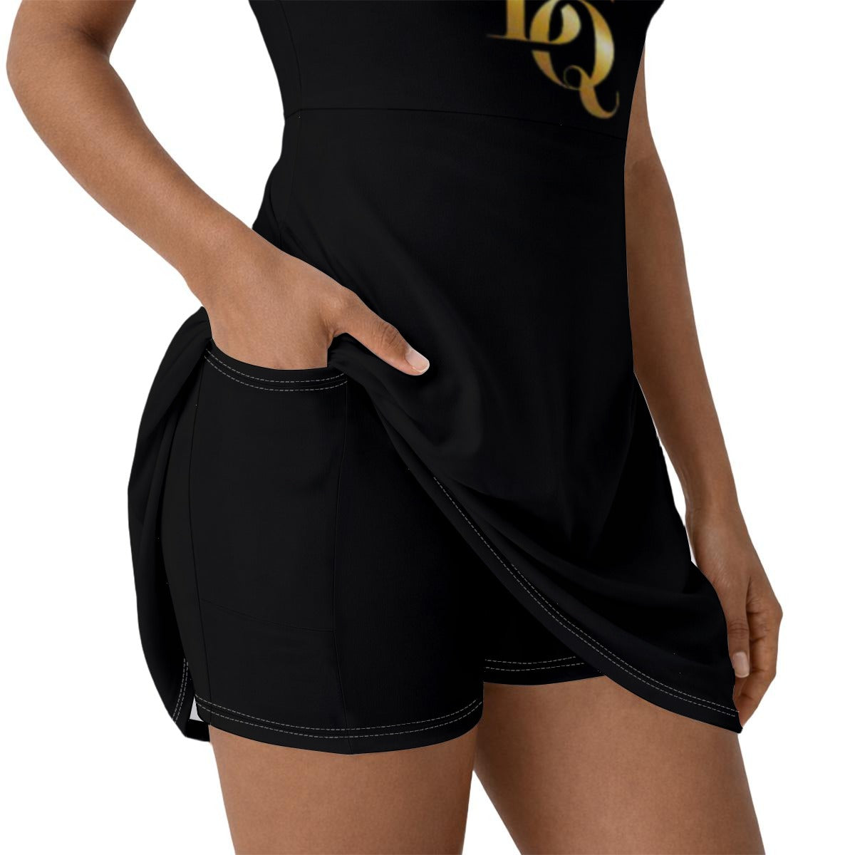 Women’s Athletic Dress With Built‑In Shorts by Black Queen