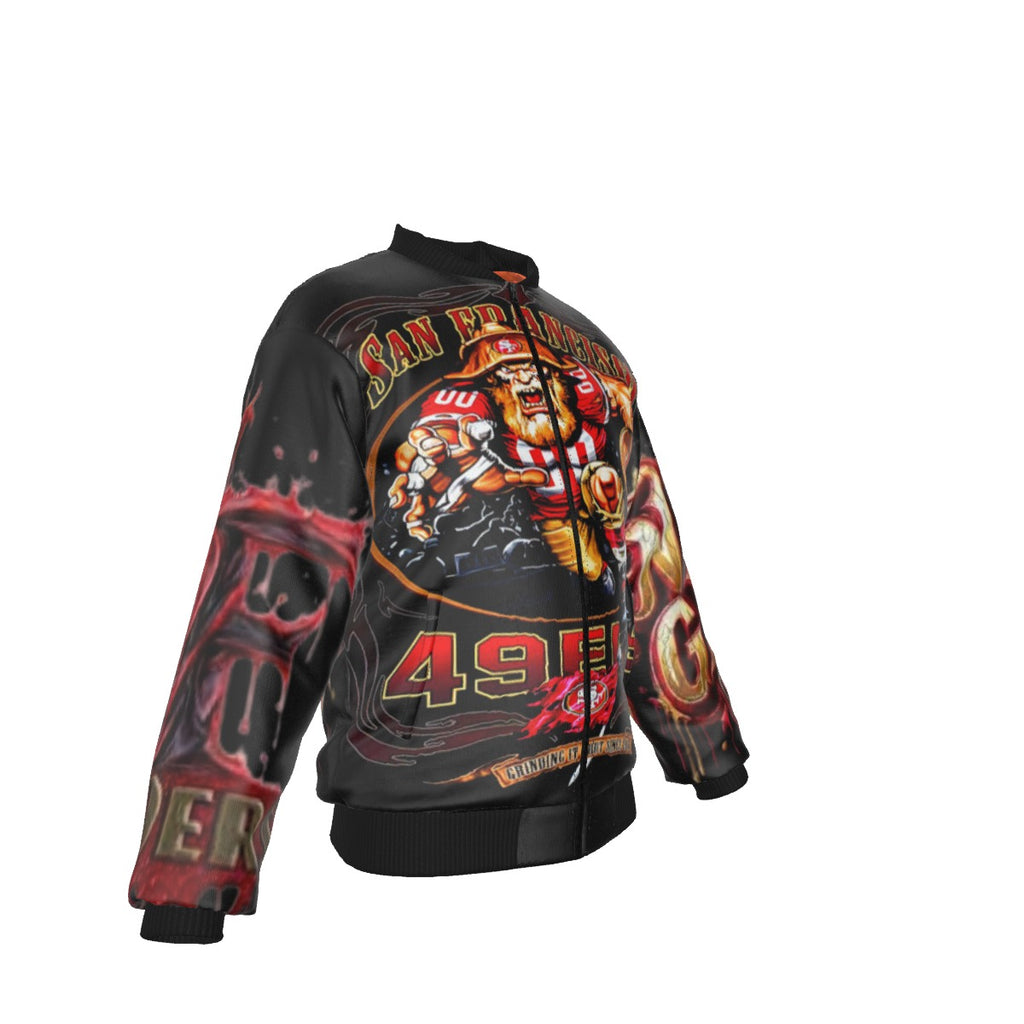 All-Over Print Men's Jacket With Sleeve Pocket