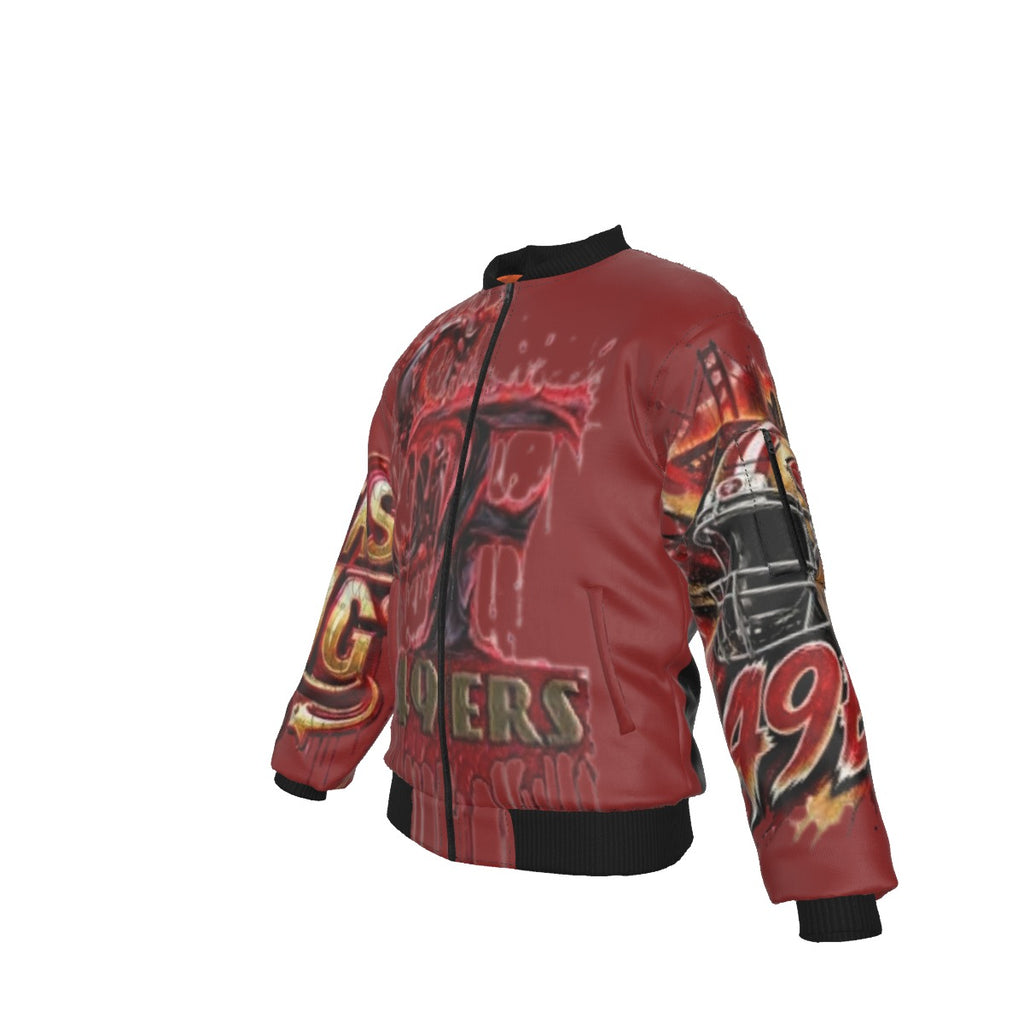 All-Over Print Men's Jacket With Sleeve Pocket