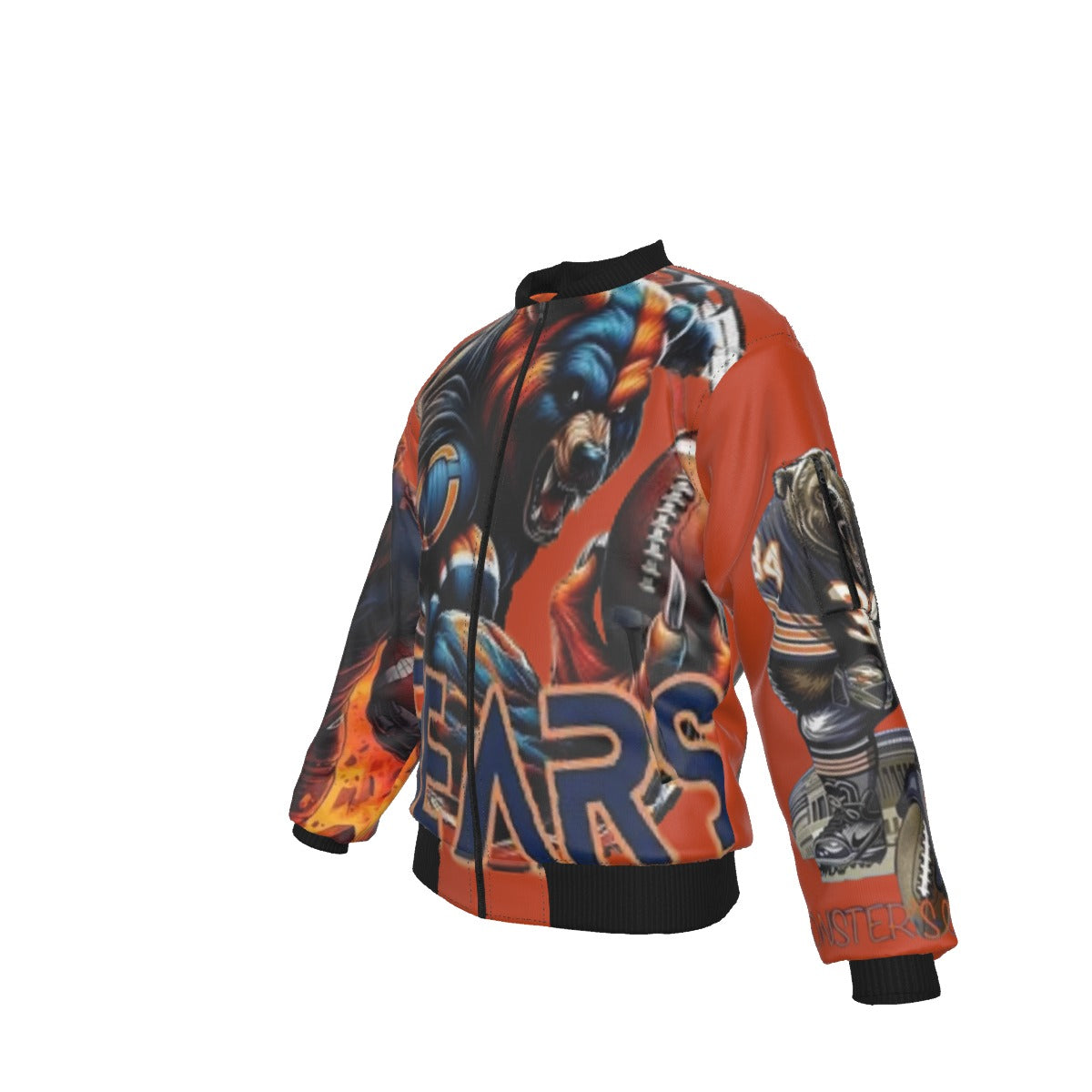 All-Over Print Men's Jacket With Sleeve Pocket