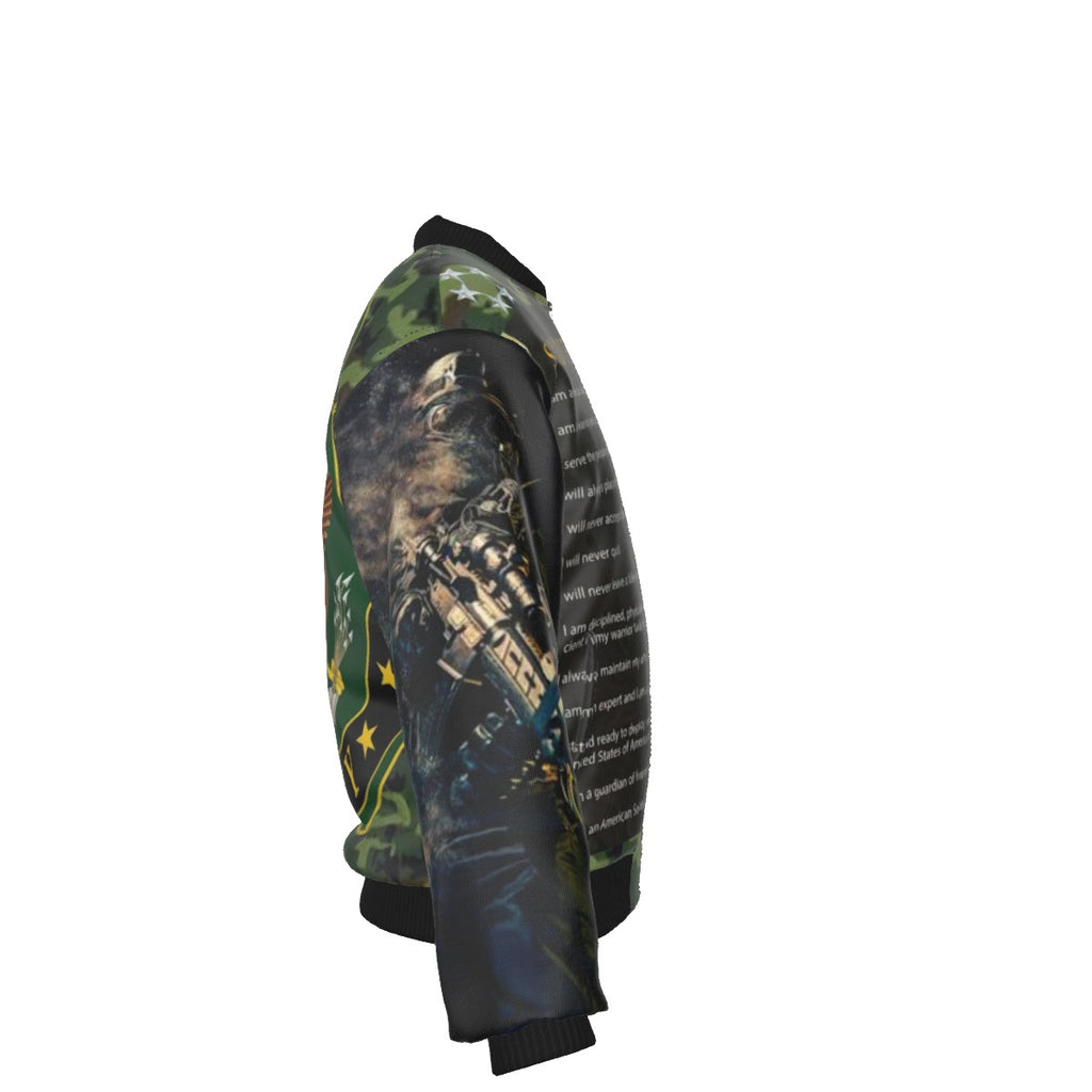 All-Over Print Men's Jacket With Sleeve Pocket