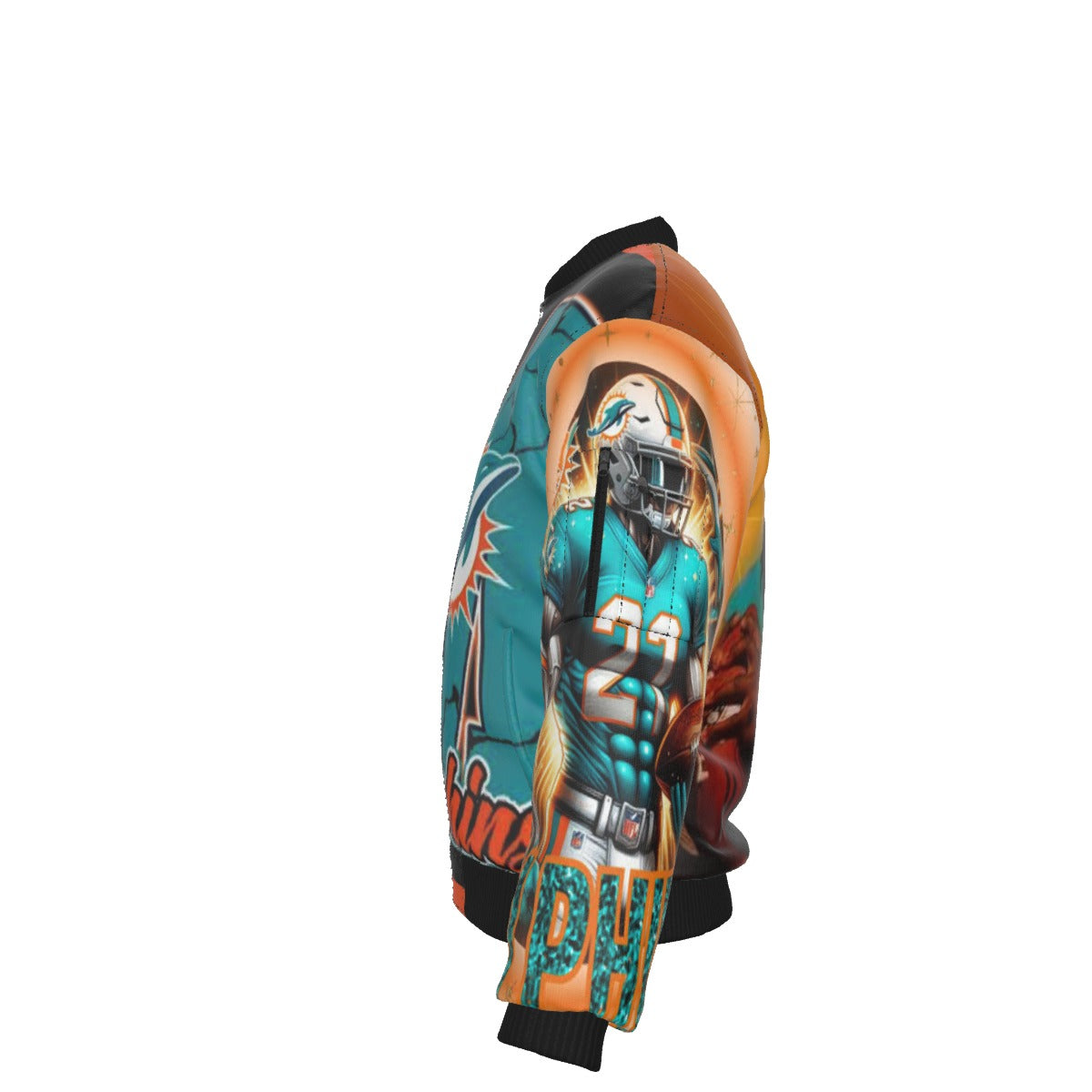 All-Over Print Men's Jacket With Sleeve Pocket