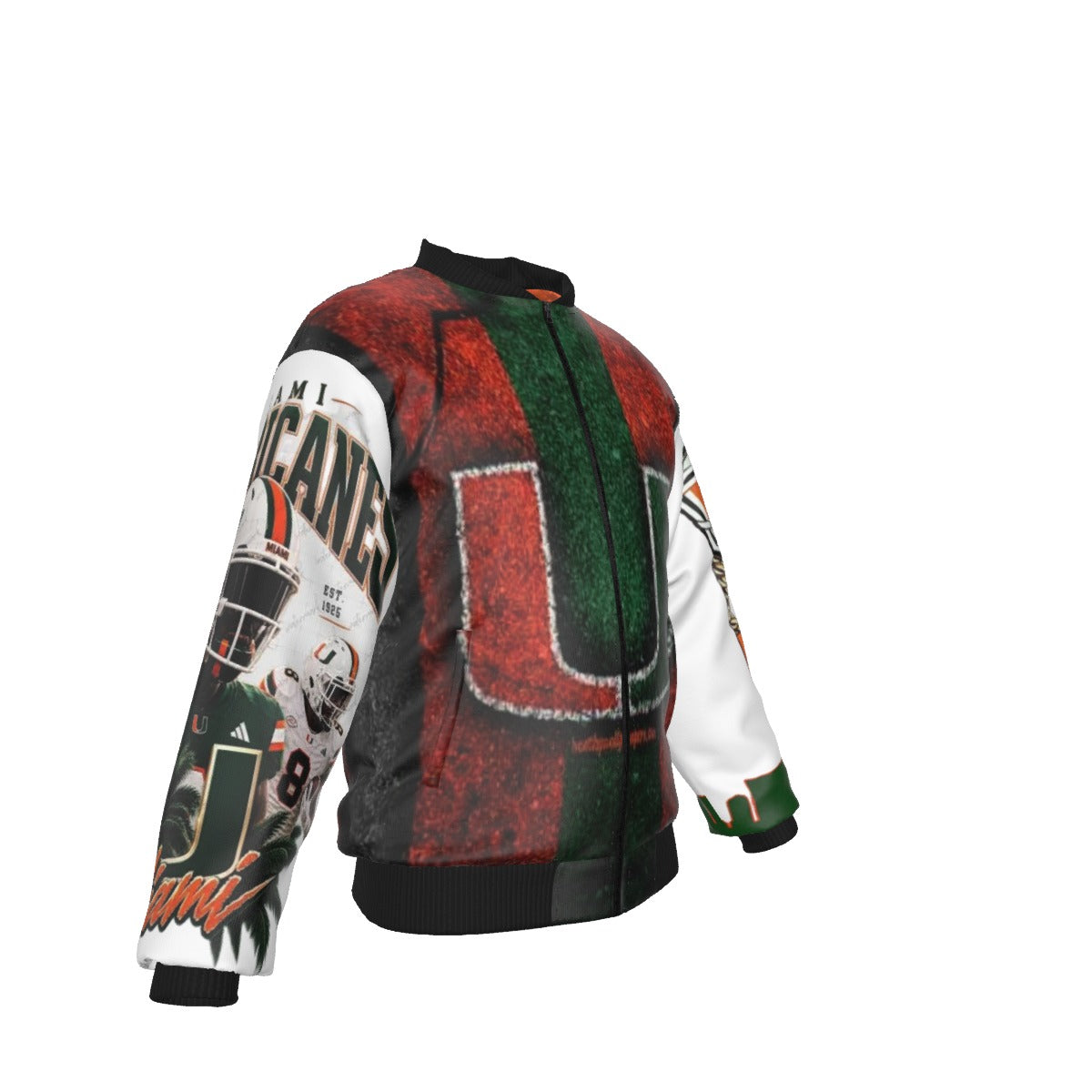 All-Over Print Men's Jacket With Sleeve Pocket