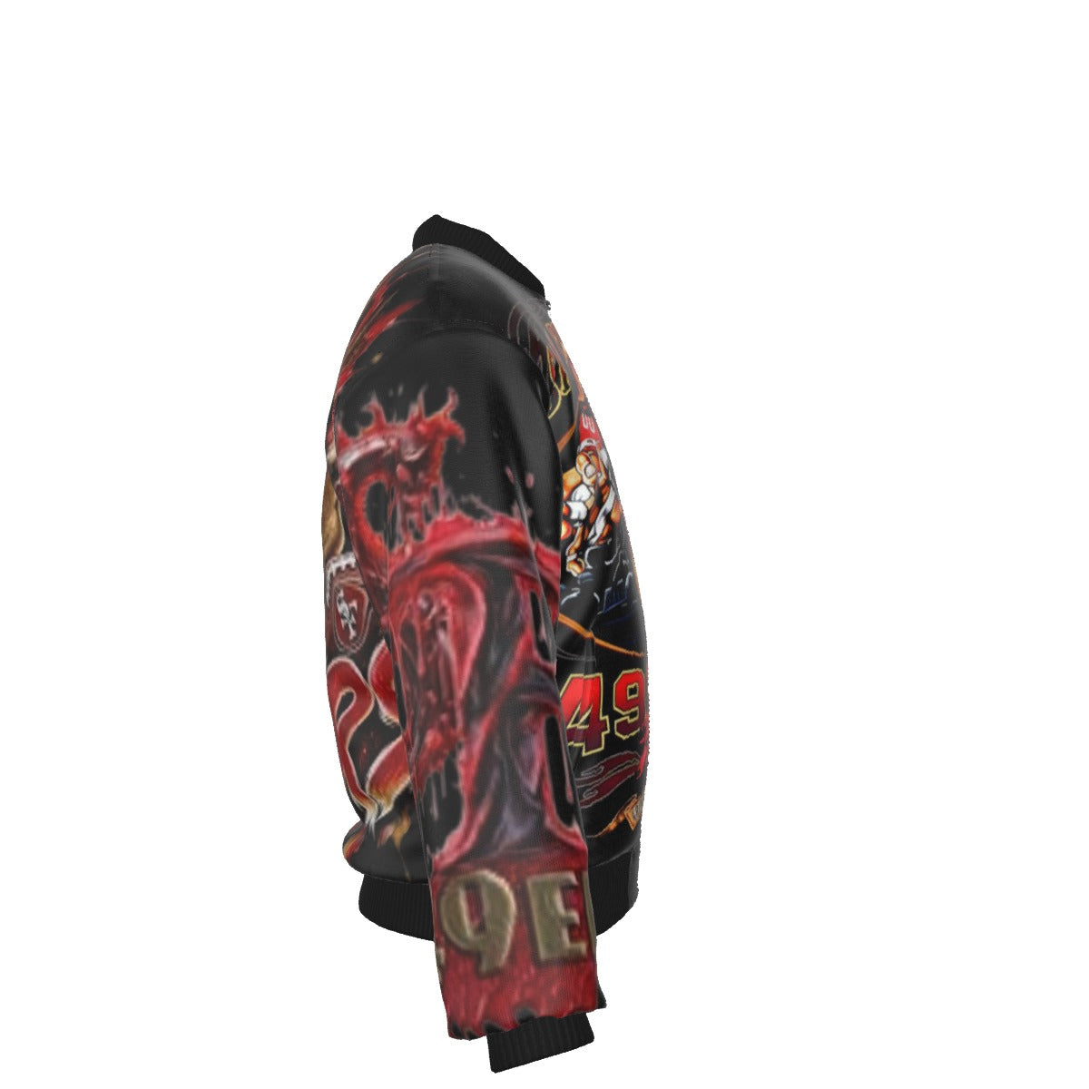 All-Over Print Men's Jacket With Sleeve Pocket
