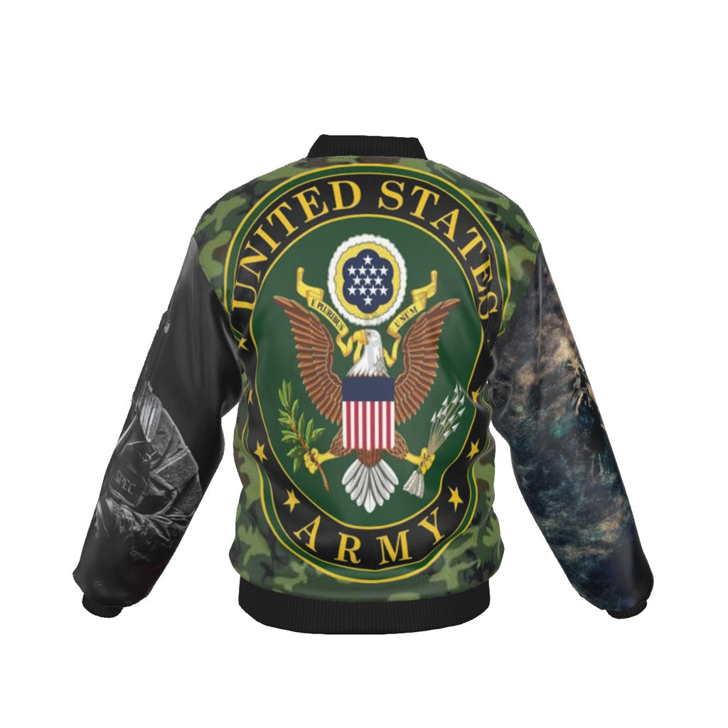 All-Over Print Men's Jacket With Sleeve Pocket