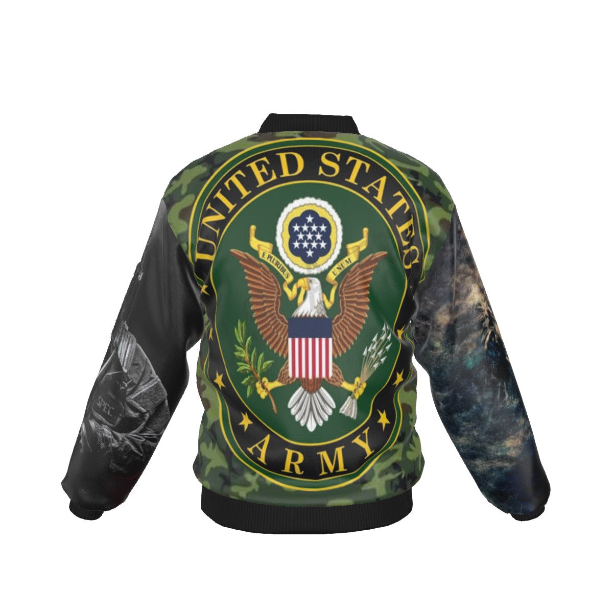 All-Over Print Men's Jacket With Sleeve Pocket