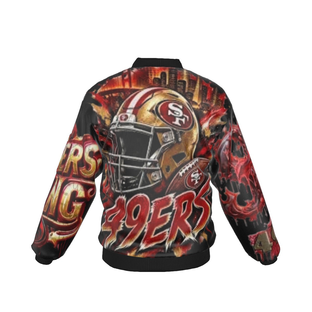 All-Over Print Men's Jacket With Sleeve Pocket