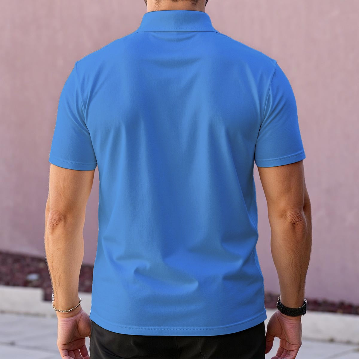 All-Over Print Men's Polo Collar Jersey