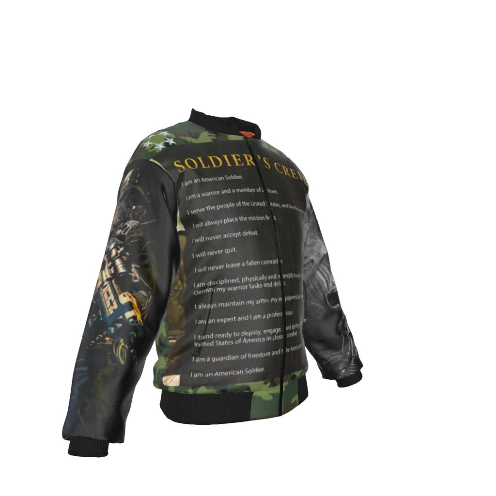 All-Over Print Men's Jacket With Sleeve Pocket