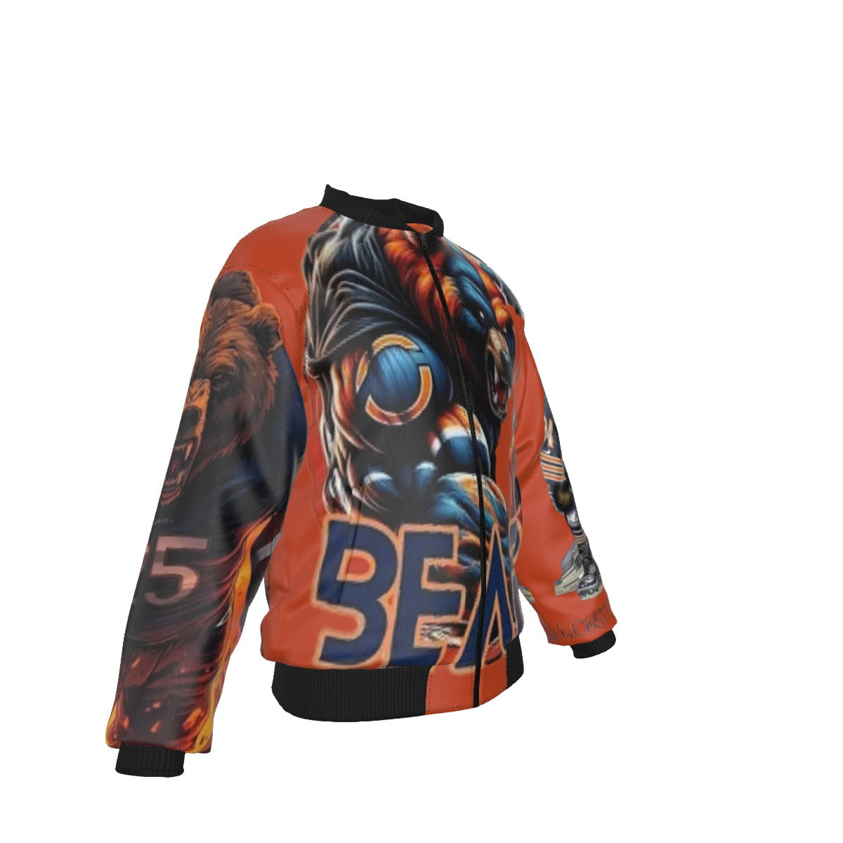 All-Over Print Men's Jacket With Sleeve Pocket
