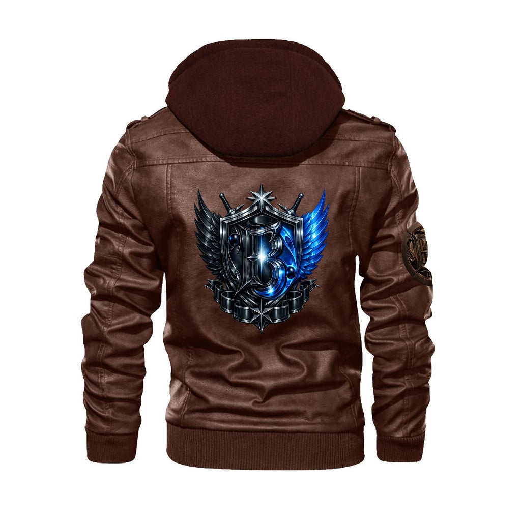 Men's Zip Leather Jacket |DTF